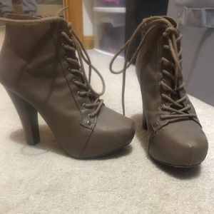 Ankle lace up booties